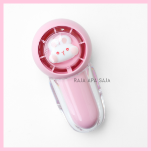 Kipas Angin Kecil Mini Fan Portable Tangan Genggam Karakter Kelinci Pink Lucu USB Robot BF21