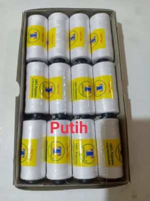 ( COD ) BENANG JAHIT KECIL 1LUSIN WARNA PUTIH ( TF )