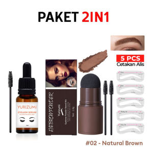 Yurizumi Eyebrow Powder Stamp dan Cetakan Alis Waterproof & Tahan Lama