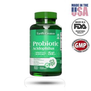 Earths Creation Probiotic Acidophilus Digestive Health 100 Softgels