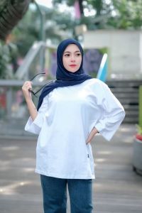 ELQIA - Atasan T-shirt Couple Aldira Combi Hitam 01 Pakaian Pasangan Combed 24s