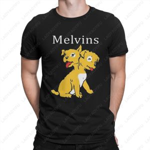 Men T-Shirts Music Vintage Pure Cotton Tees Short Sleeve Melvins T Shirts O Neck Fashion Short-sleev Summer Classic Style Tshirt