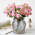 (15 FLOWERS) SNOWFLAKE LILAC Artificial Fake Flower Bouquet Living Room Home Decor Decoration Bunga Hiasan Rumah Meja. 