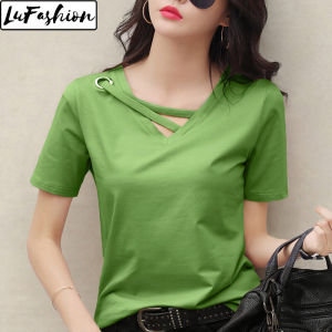 Womens T-shirt Summer Plain Short Sleeve Korean Casual Shirt