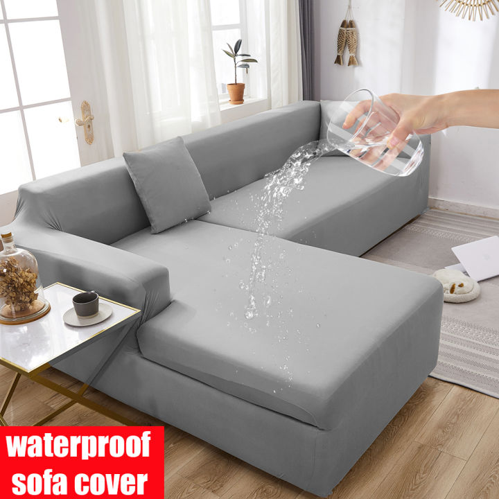 18 Solid Colors Waterproof Corner Sofa Covers Solid Couch Cover L ...