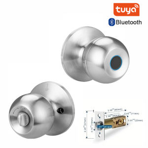 Tuya App Fingerprint Smart Lock with Bluetooth/WIFI KNOB Door Lock Keyless Entry Home House Apartment