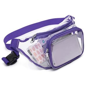 MUSCLEX Waterproof Stadium Approved Backpack Sport Bag Belt Bag Clear Purse Clear Waist Bag