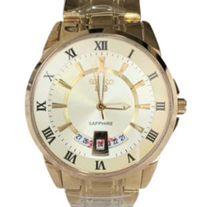 Đồng hồ SEIKO Nam Chính hãng. Side lớn 40mm .Vỏ mạ vàng sang trọng. Máy quạt nhật . Hàng mới 100%