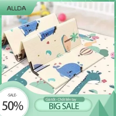 Thảm xốp gấp gọn xpe lót sàn 2 mặt cho bé tập bò chống ngã chống thấm - ALLDA