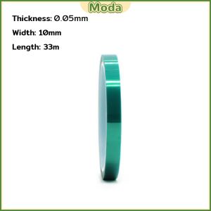 Moda Green PET Film Tape High Temperature Heat Resistant Plating Shield Insulation Protection Length 33m