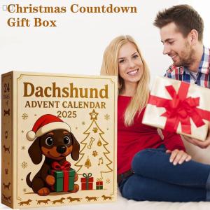 CX💓 ปฏิทินจุติของดัชชุนด์2025 24วันปฏิทินนับถอยหลังวันคริลิคน่ารักดัชชุนด์ตกแต่งต้นไม้วันหยุดสำหรับคนรักสุนัข