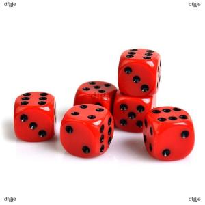 [COD] dfgje 10pcs Acrylic DICE 16mm đỏ đen góc tròn Chất lượng cao Boutique trò chơi xúc xắc