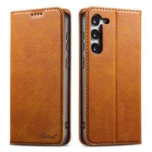 4 Colors For Samsung Galaxy S23 S24 S25 S26 Ultra Plus Leather Flip Phone Cover Case MagneCard Holder Wallet Kickstand