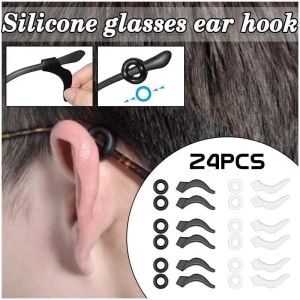 12 pairs of glasses ear clip anti slip bracket silicone ear hook glasses ear tip ear sleeve fixator