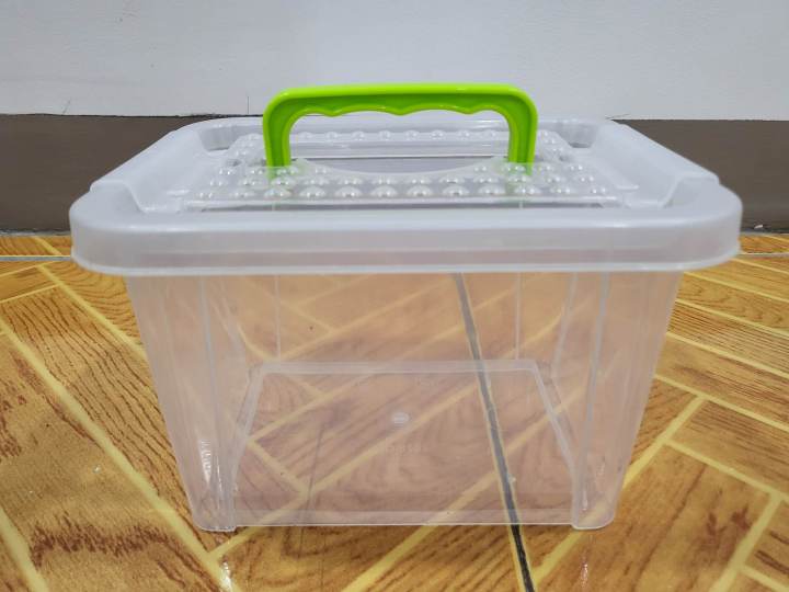 clear transparent mini storage box 21x15x13 cm / 80 pesos / SUPER