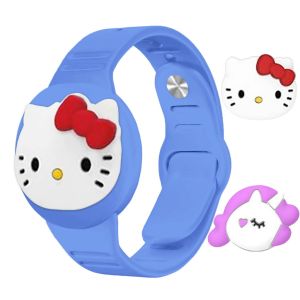 AirTag Bracelets for Kids - Soft Silicone Hidden AirTag Wristband - Lightweight  Tracker Holder Compatible with Apple Air Tag Band for Child Adjustable Air