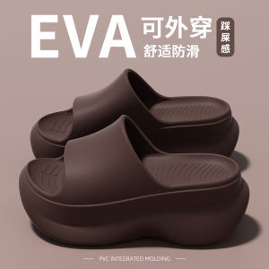 [Free Shipping] WomenS Thick-Soled Slippers For All Seasons 2026 New Model For Indoor Home Use WomenS High-Heeled Sandals
