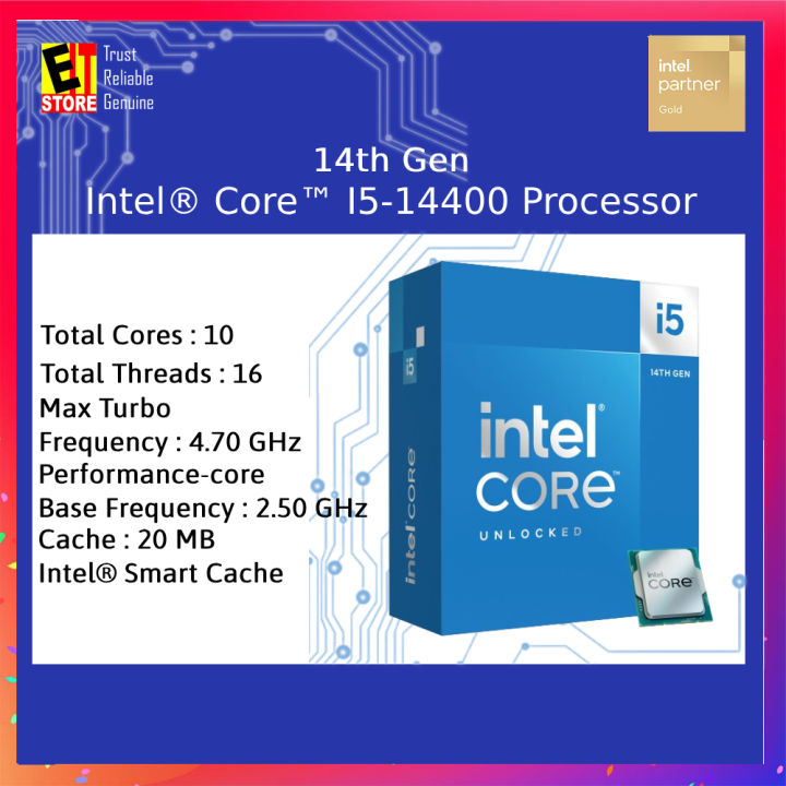 INTEL PROCESSOR Core I5-14400 / I5-14400F 20M Cache, up to 4.70 GHz ...