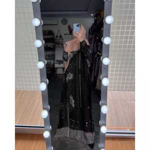 Gamis Aurel Maxmara Silk Pesta Motif Busui Mewah Luxury Premium Lebaran BY MOSLEMWEAR