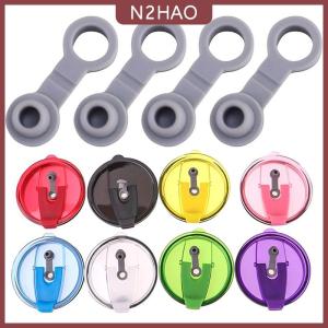 N2HAO 10 20pcs phổ Silicone niêm phong chai rơm lỗ grommets Stopper Nắp rơm cắm thay thế gỗ 20 30oz Thermos cup