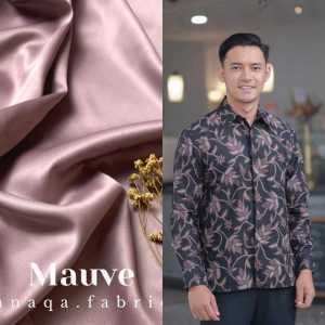 Clemira Couple Dress Serut Satin Polos Gamis dan Kemeja Batik Terbaru Bridesmaid Kondangan