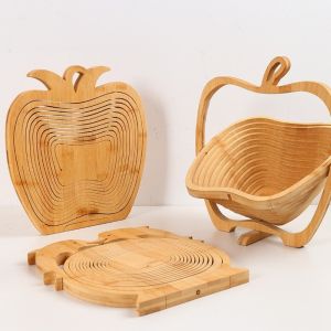 MKEB MALL Dolphin Shape Folding Fruit Shaped Basket Eco-friendly Multi-functional Dried Fruit Gifts Basket Natural Heat Resistant Mat Fruit Serving Bowl Holiday Party Decoration