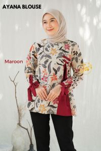 Atasan batik wanita/blus batik terbaru 2025/baju batik wanita/batik kantoran/batik kerja