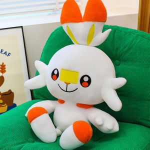 ZEEMIN anime Pokemon Scorbunny 50cm Plush doll Girls heart Soft sofa ornaments pp cotton filling Pillow decorate Toy dolls Gift