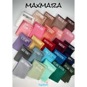 1 Meter Bahan Kain Satin Maxmara Polos Import Kain Satin Maxmara Lux Premium Grade A Meteran