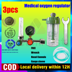 Oxyplus Medical Oxygen Regulator Set With Pressure Gauge Oxygen Tank Regulator With Nasal Cannula