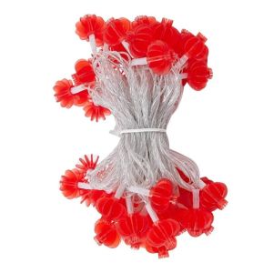 6m 30led Waterproof Solar-Powered Outdoor Red Lanterns Decorative Accessories For Creating A Festive Atmosphere