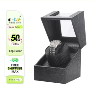 Machinery Watch Shaker Transducer Electric Shake Watch Automatic Watch Winder Shaking Watch Box Rotating Watch Box High-grade PU Leather Shake Watcher