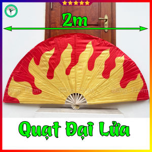 Quạt đại lửa múa biểu diễn nan dài 1m quạt múa cỡ lớn hình ngọn lửa kích thước 2m