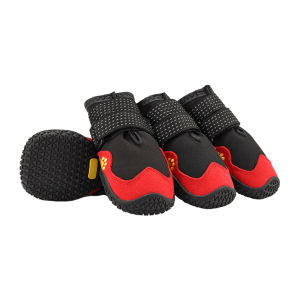 HamshMoc Waterproof Dog Shoes Reflective Dog Boots 4pcs Anti Slip Comfortable Breathable Rugged Outdoor Paw Protectors for Dogs