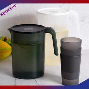 Sporter Pitcher Plastic Cold Water Bottle And Cups Set Home Large Capacity Water Jug