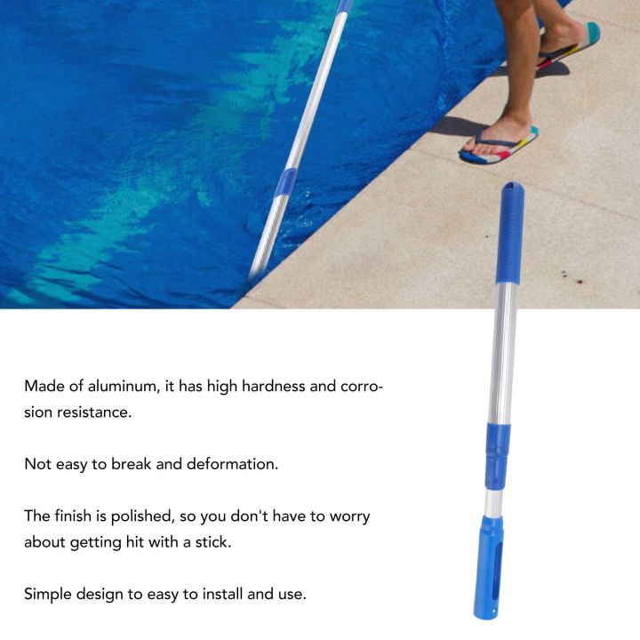 Swimming Pool Pole 3 Section Telescopic Pole Aluminum Detachable