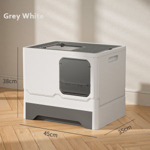 Foldable Cat Litter Box Drawer Type Cat Litter Box Cat Toilet Fully Enclosed Splash Proof