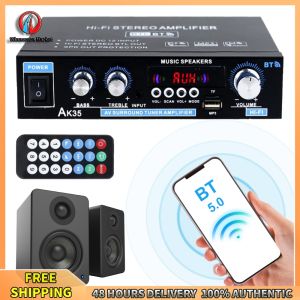 Winnereco Bluetooth Compatible Two-Channel Amplifier for Home Audio with Compact Size and High Power
