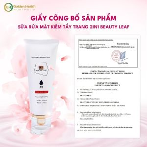 Sữa Rửa Mặt Kiêm Tẩy Trang 2 Trong 1 Dịu Nhẹ Giúp Làm Sạch Sâu Cấp Ẩm Không Gây Khô Da Beauty Leaf 80ml - Phụng Nguyễn-Shop