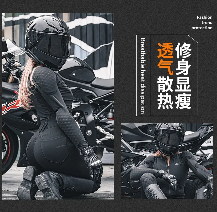 Women Motorcycle Jacket CE Approved Motorcycle Body Armor Summer Downhill  Motorbike Protection Moto Racing Jacket Clothing