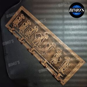 Kapstok Baju Kuningan Gantungan Baju Kapstok Dinding Motif Pandawa Full