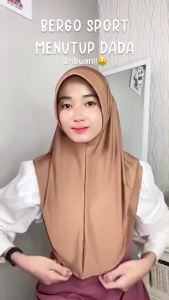 JILBAB BERGO HAMIDAH JERSEY PREMIUM / HIJAB HAMIDAH SIZE M NUTUP DADA
