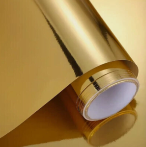 Luxurious Golden Foil Wall Stickers - Self-Adhesive Waterproof & Oil-Proof Metallic Mirror Finish for Kitchen & Home Decor Easy DIY Installation Bright Golden Color