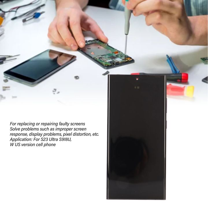 LCD Touch Display Digitizer Screen Assembly with Frame for S23
