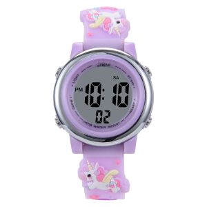 CE105 Childrens 3D Cartoon LED Electronic Watch 30M Waterproof Kids Luminous Alarm Clock Sports Boys Girls Watch Gift