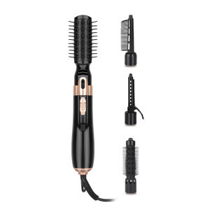 DECINIEE 4 In 1 Multifunction Hot Air Brush Heating Comb Electric Hair Dryer Curler Staightener Rotating Hair Blower Curling Iron Styler