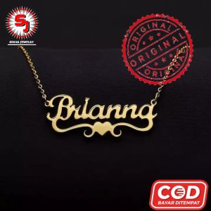 Kalung Wanita Dewasa 2025 Anti Karat Emas Bisa Request Nama Sendiri