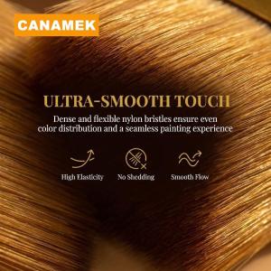 【CANAMEK】 3pcs Nylon Paint Brushes Set for Acrylic Oil Watercolor Painting Durable Artist Tools Soft Bristles Perfect for Art Crafts at Home School Studio