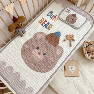 Cooling Mat Bayi 60*120cm Tilam Baby Newborn 2in1 Summer Sheets Mattress Cover Ice Silk Latex Mat