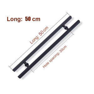 50/60/80/100/120/150cm door handle Black thick square tube handle Glass door handle Wooden door handle Gate Handles